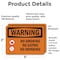 Signmission No Smoking No Eating No Drinking OSHA Warning Sign, Vinyl Decal, 5in W x 3.5in L, 2PK OS-2PACK-WS-D-35-L-12712 - alternate 6